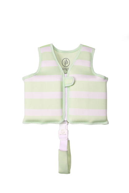 Isla Palmer Stevie Swim Vest – Green Stripe – kids swim vest South Africa