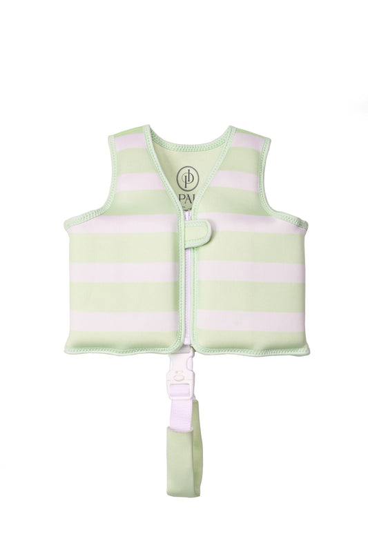 Isla Palmer Stevie Swim Vest – Green Stripe – kids swim vest South Africa