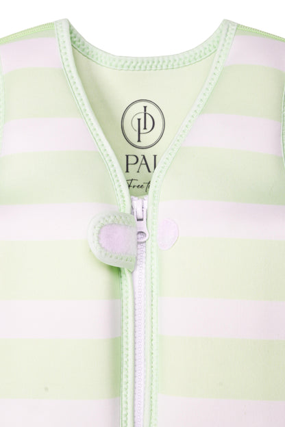 Isla Palmer Stevie Swim Vest – Green Stripe – kids swim vest South Africa