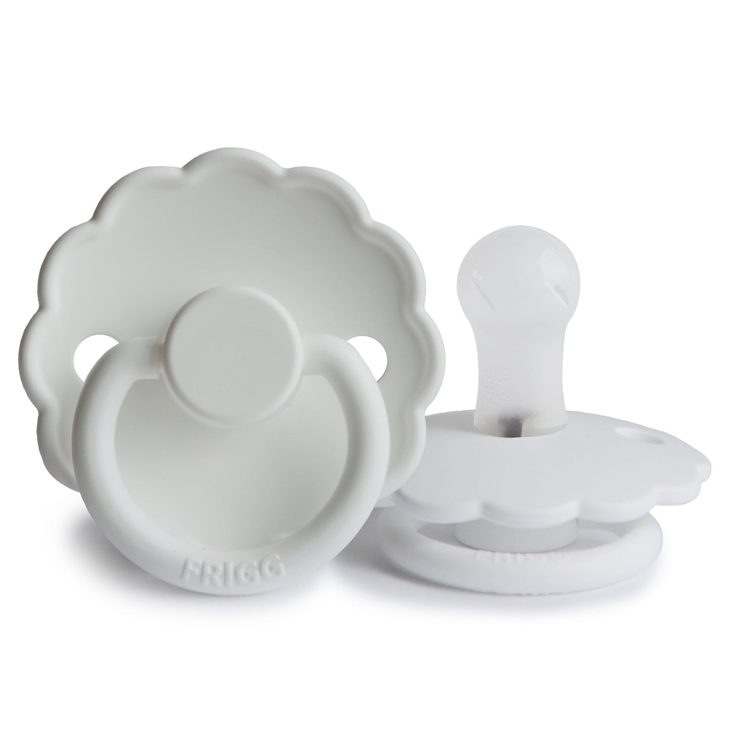 Frigg Daisy - Round Silicone Pacifier - Bright White