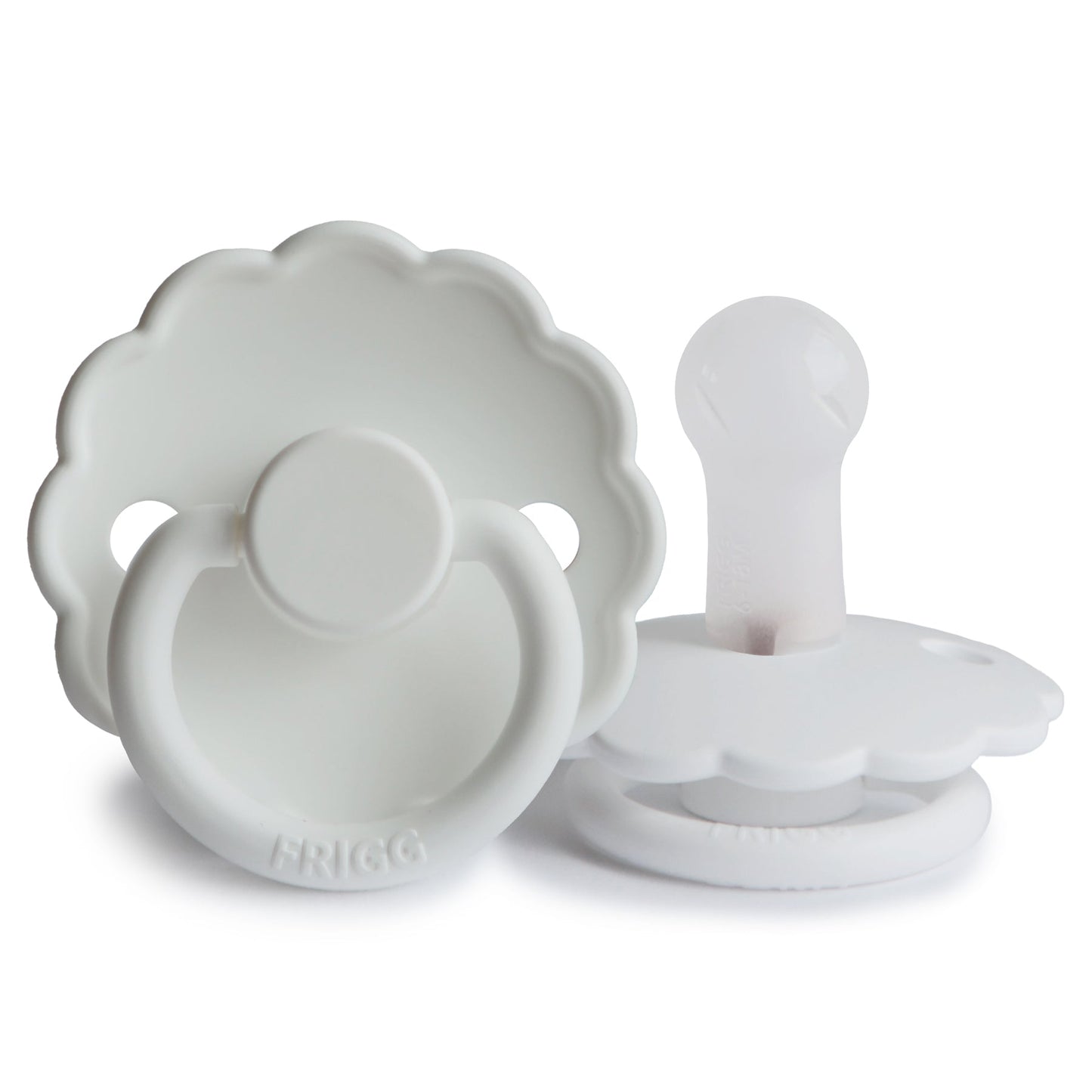 Frigg Daisy - Round Silicone Pacifier - Bright White