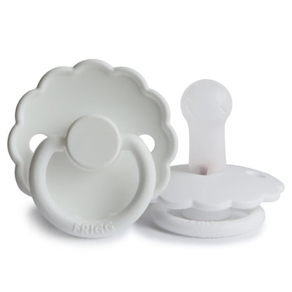 Frigg Daisy - Round Silicone Pacifier - Bright White
