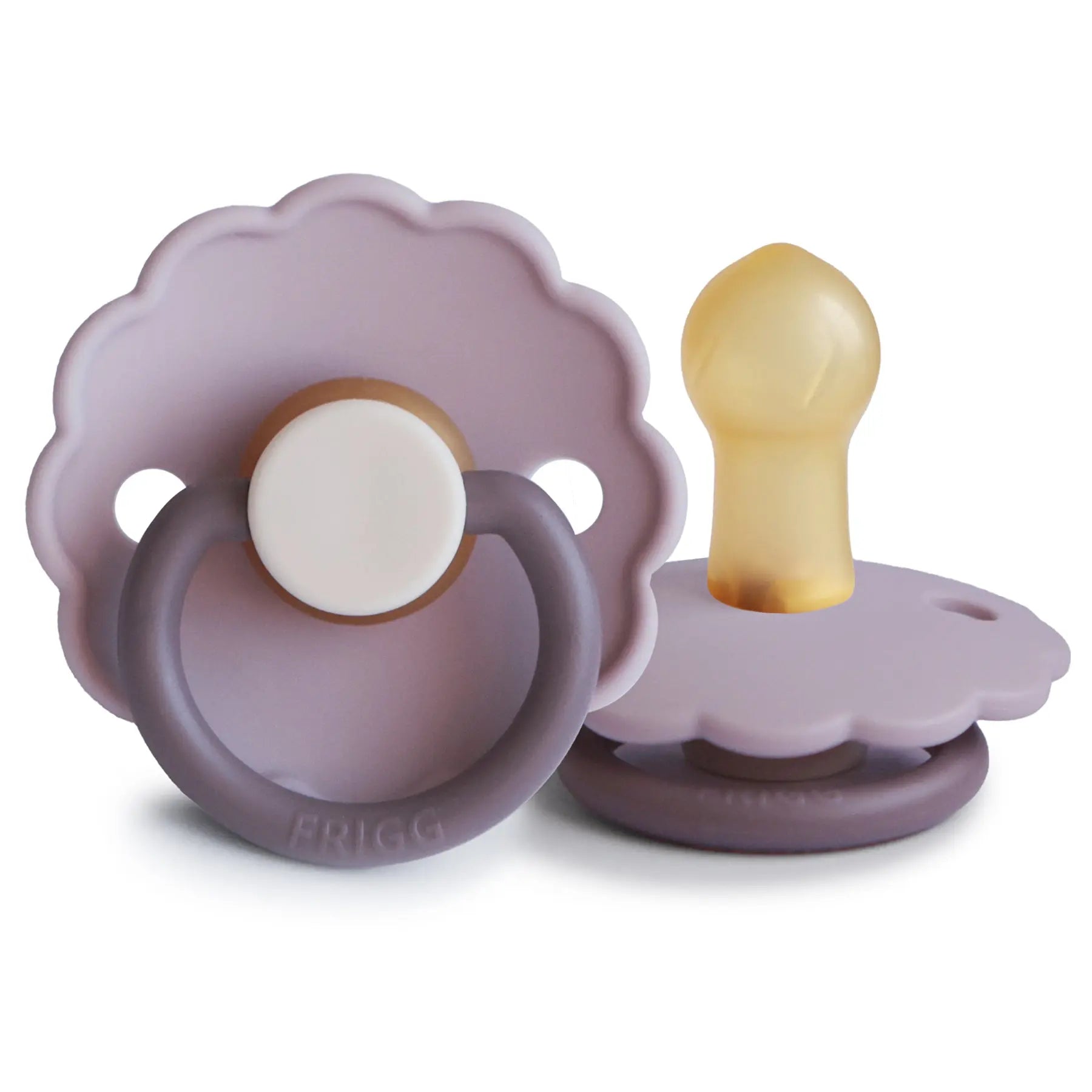 FRIGG Daisy Colourblock  - Round Latex Pacifier - Lavender Haze Frigg