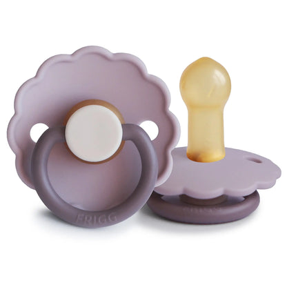 FRIGG Daisy Colourblock  - Round Latex Pacifier - Lavender Haze Frigg