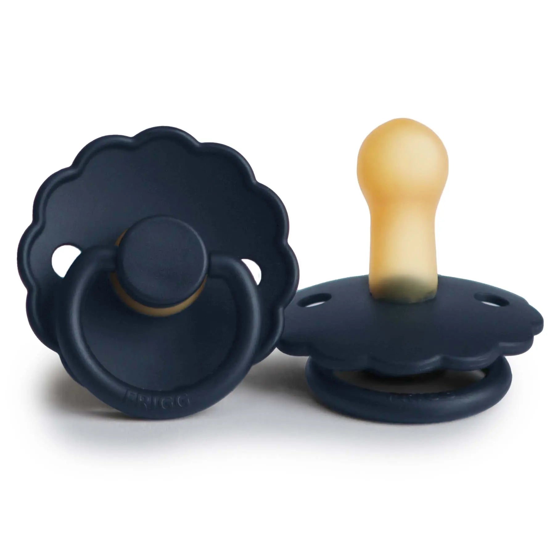 FRIGG Daisy - Round Latex Pacifier - Dark Navy Frigg