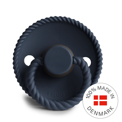 Frigg Rope - Round Latex Pacifier - Dark Navy - Motherhood