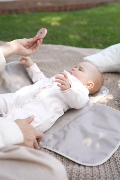Ava & Bear Nappy Clutch in use