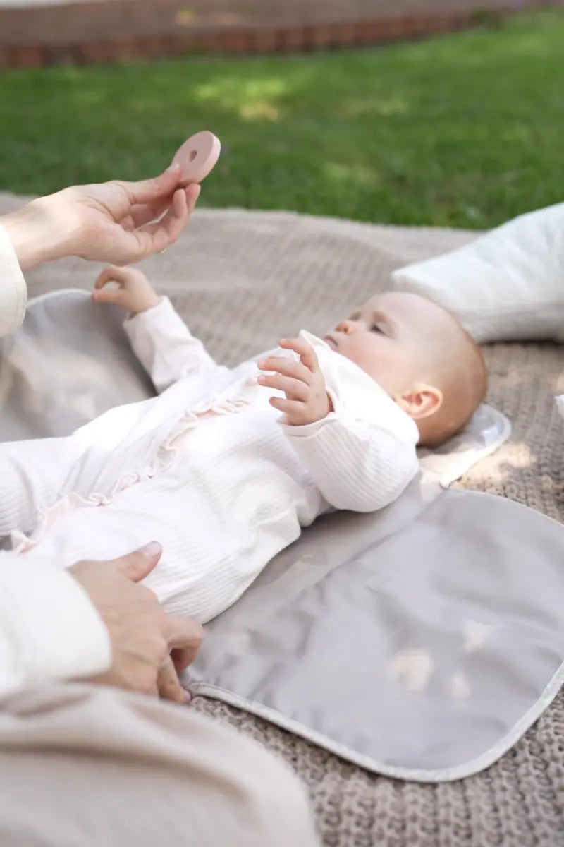 Ava & Bear Nappy Clutch in use