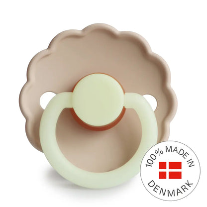 FRIGG Daisy Night - Round Latex Pacifier - Croissant Frigg
