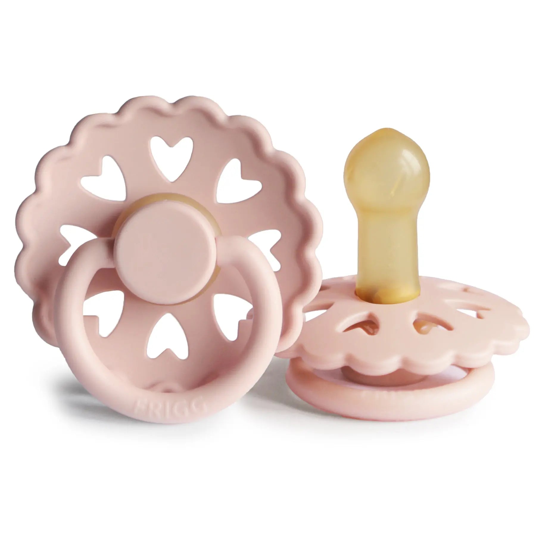 FRIGG Fairytale - Round Latex Pacifier - Little Match Girl (Blush) Frigg
