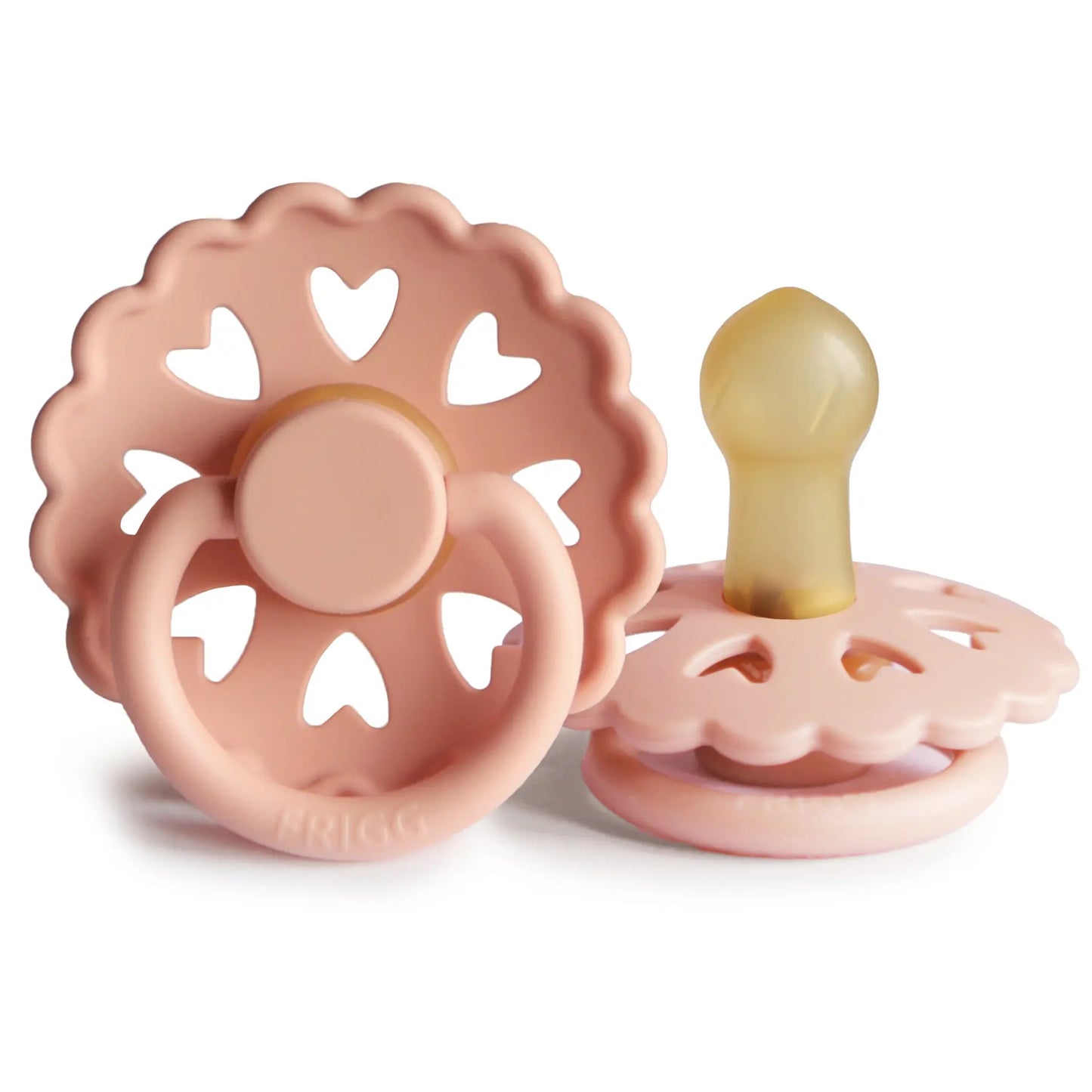 FRIGG Fairytale - Round Latex Pacifier - Princess & the Pea (Pretty in Peach) Frigg