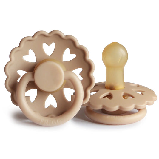 FRIGG Fairytale - Round Latex Pacifier - Emporers New Clothes (Silky Satin) Frigg