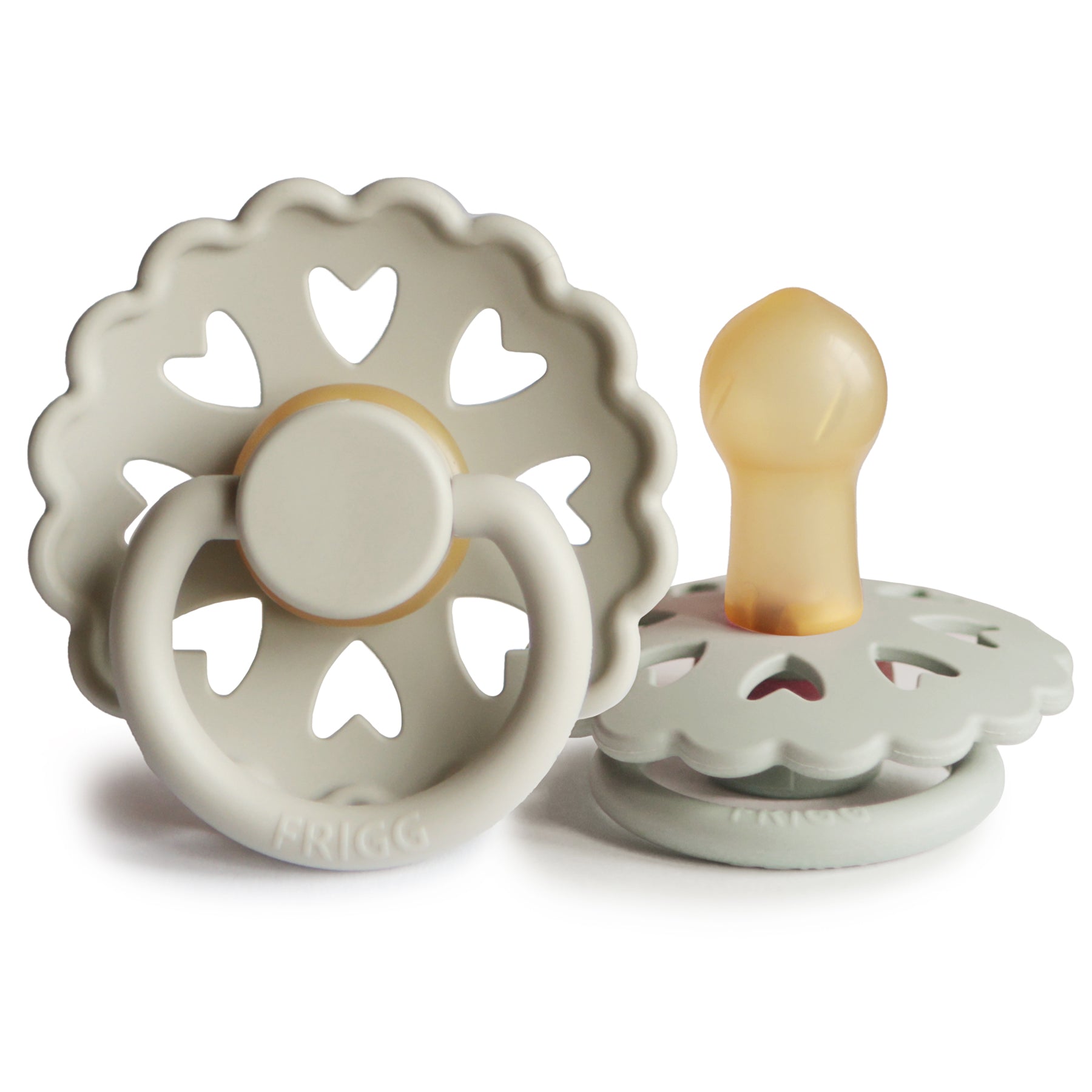FRIGG Fairytale - Round Latex Pacifier - Clumsy Hans (Willow Grey) - Motherhood