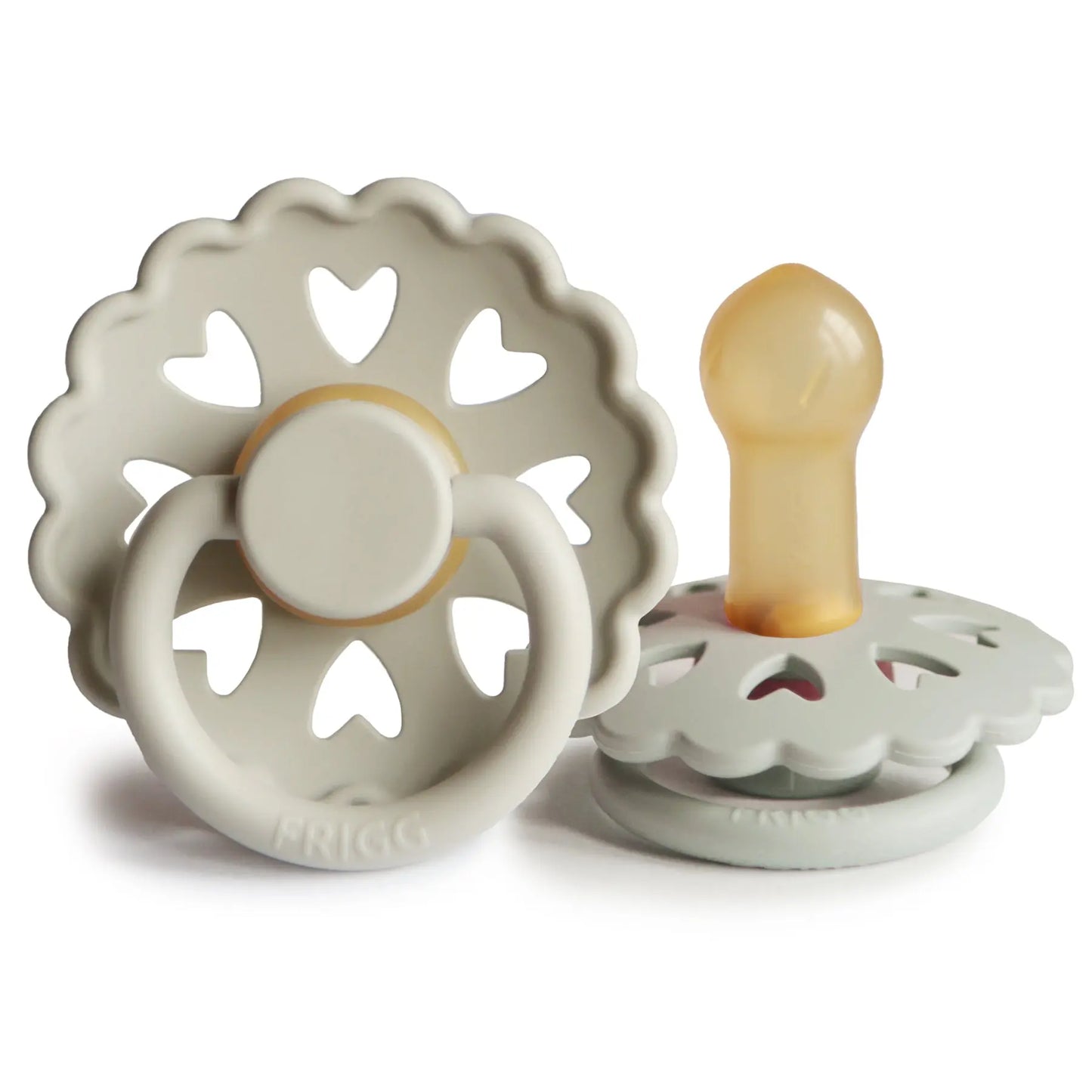 FRIGG Fairytale - Round Latex Pacifier - Clumsy Hans (Willow Grey) Frigg