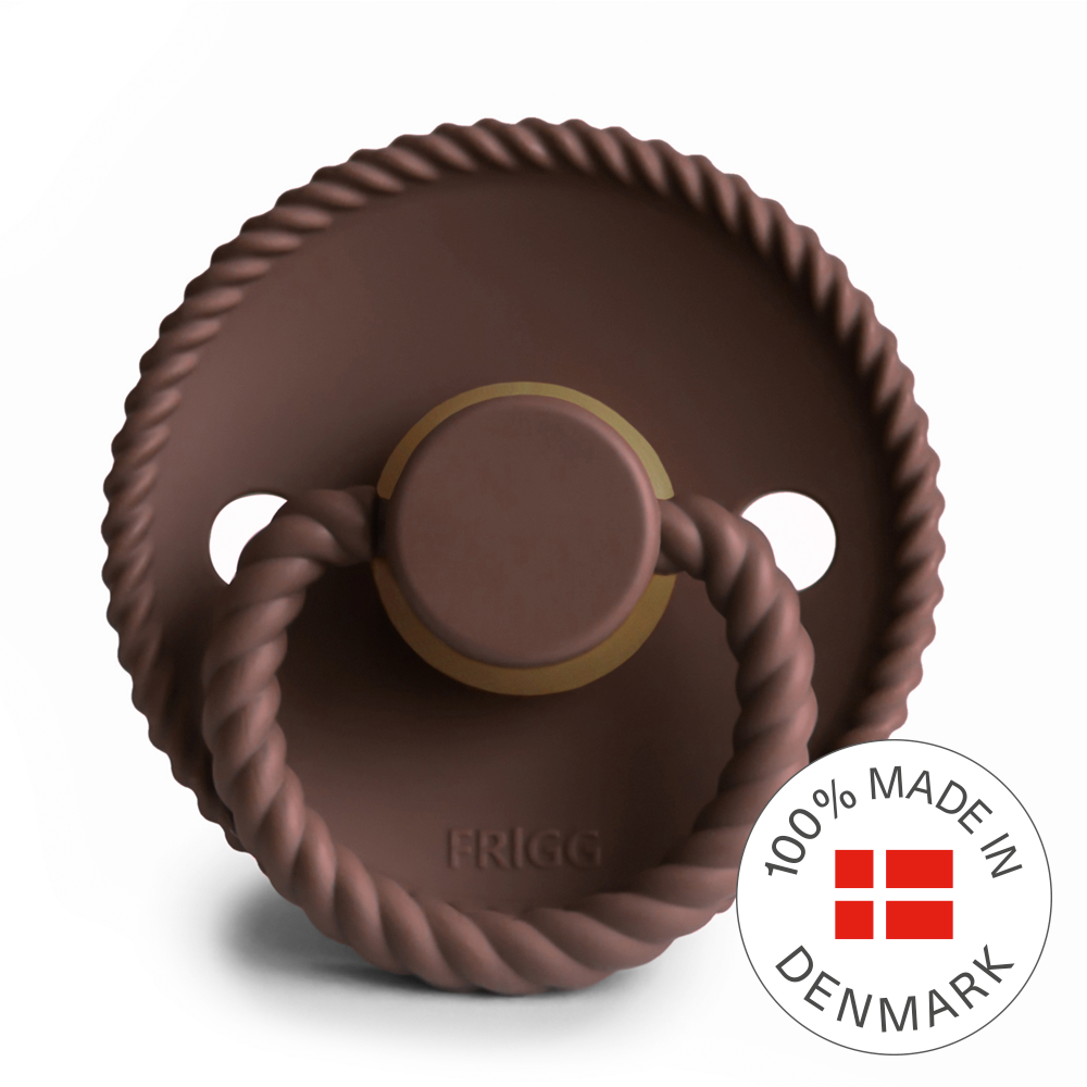 Frigg Rope - Round Latex Pacifier - Cocoa