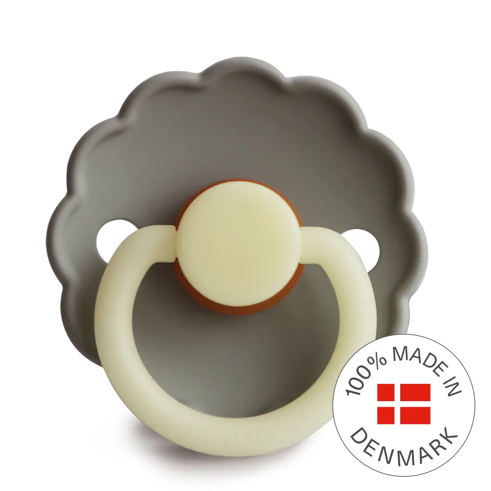 FRIGG Daisy Night - Round Latex Pacifier - Portobello - Motherhood