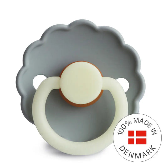 FRIGG Daisy Night - Round Latex Pacifier - French Gray Frigg