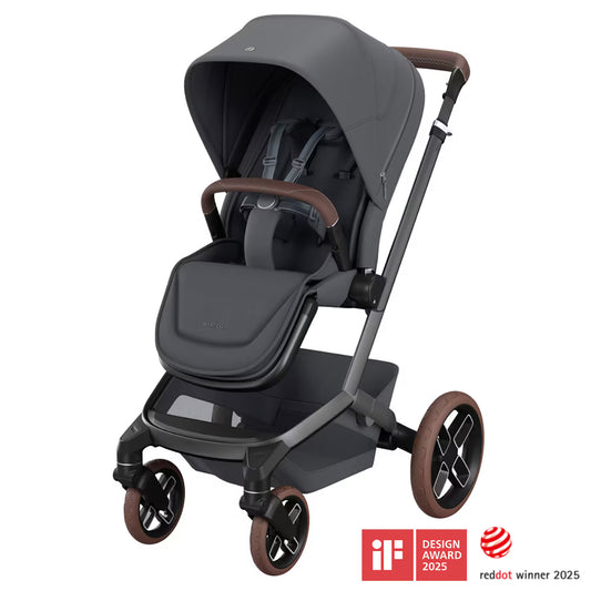 Maxi-Cosi Fame Travel System with Pebble Slide Pro Car Seat & Fame Carrycot in Moon Graphite