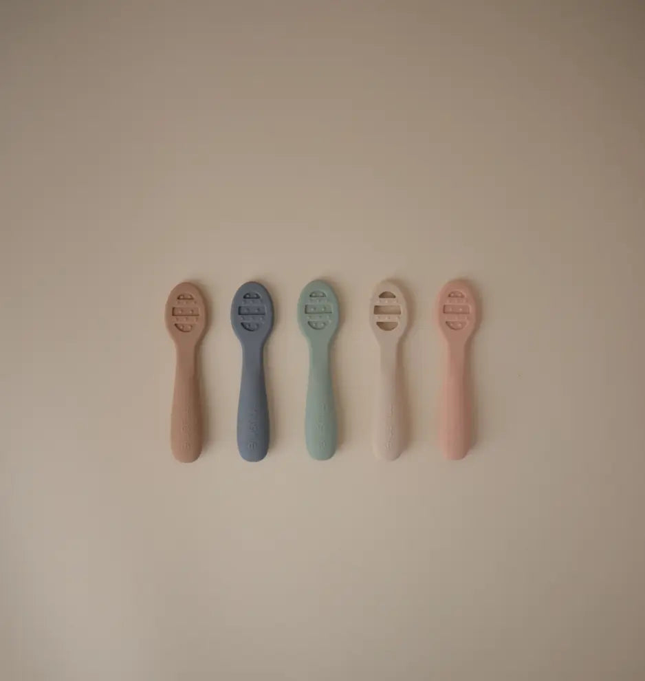 Mushie First Feeding Baby Spoons 2-Pack Mushie