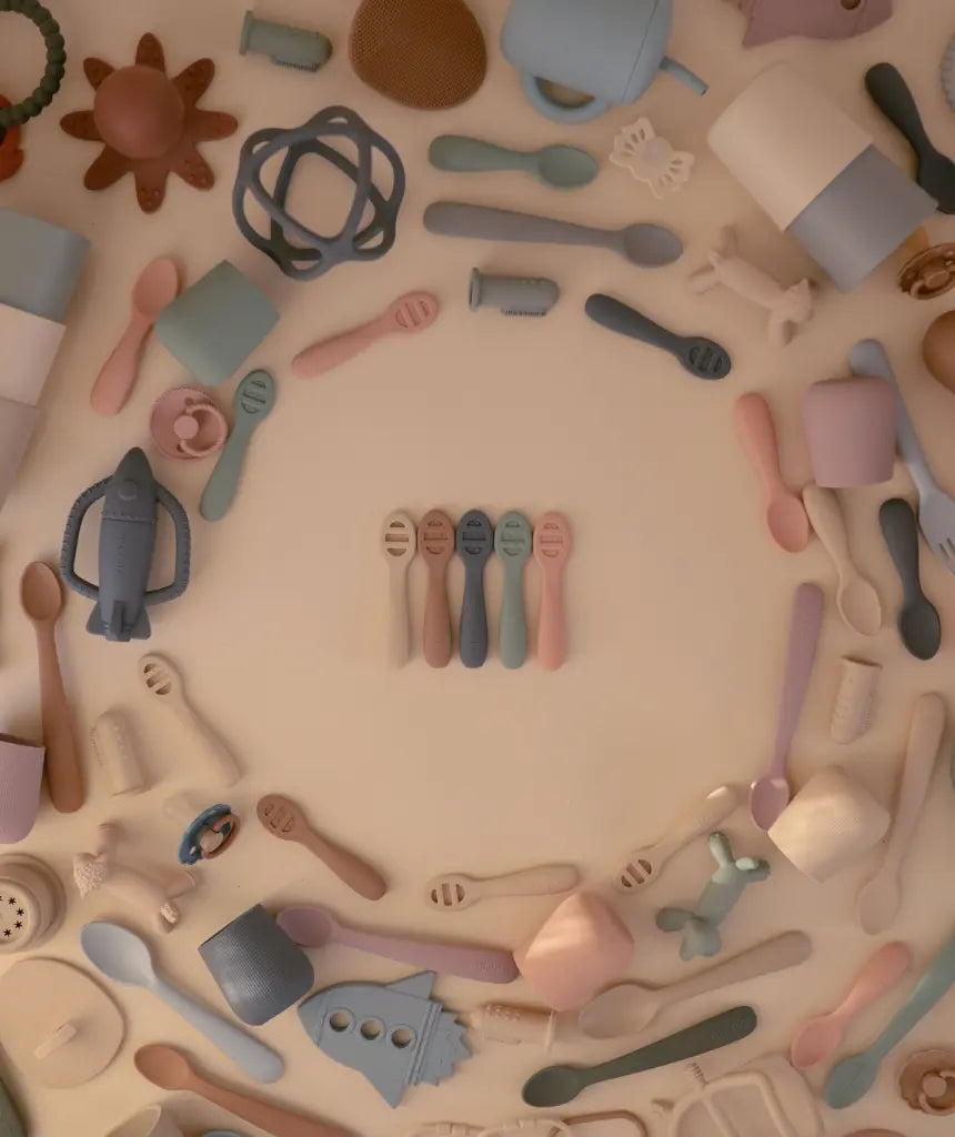 Mushie First Feeding Baby Spoons 2-Pack Mushie