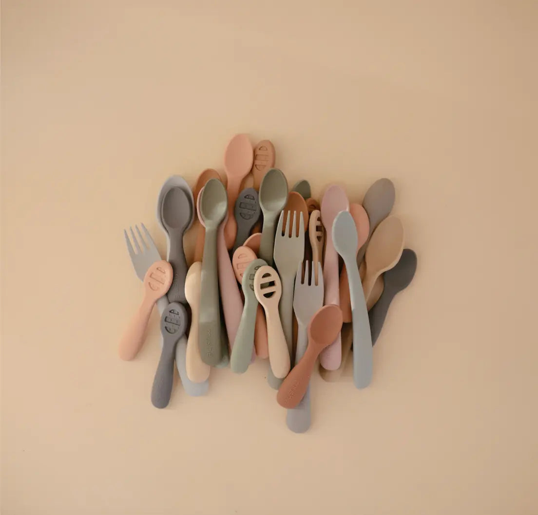 Mushie First Feeding Baby Spoons 2-Pack Mushie