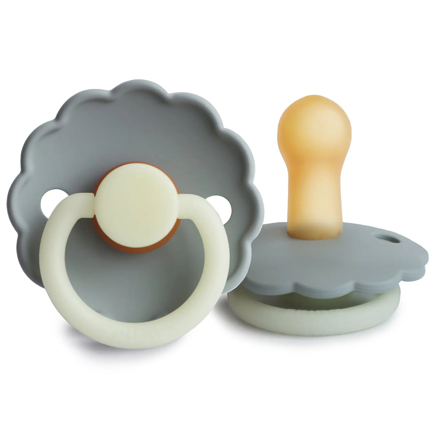 FRIGG Daisy Night - Round Latex Pacifier - French Gray Frigg