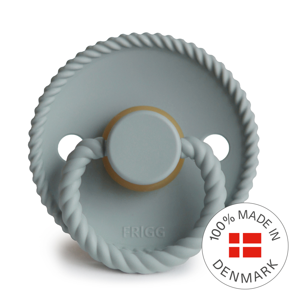 Frigg Rope - Round Latex Pacifier - French Gray - Motherhood