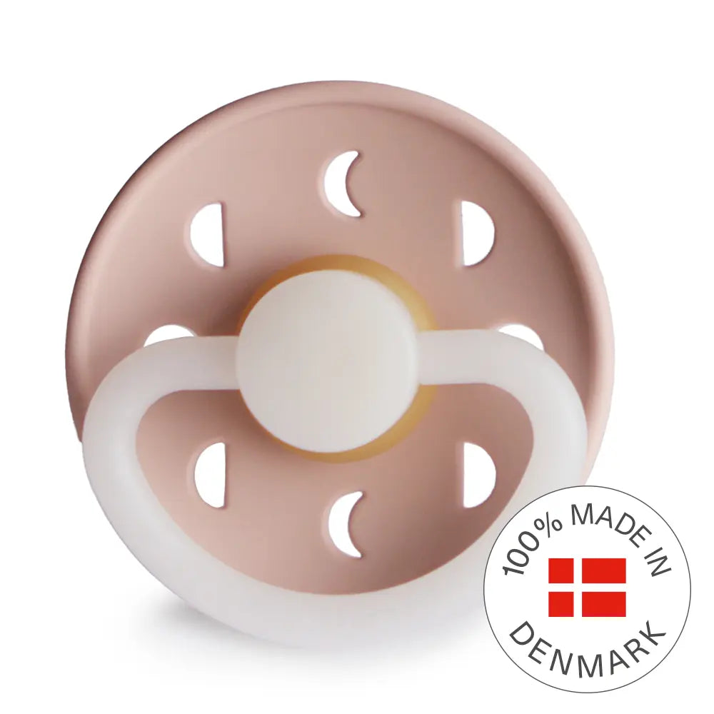 FRIGG Moon Night - Round Latex Pacifier - Blush Frigg