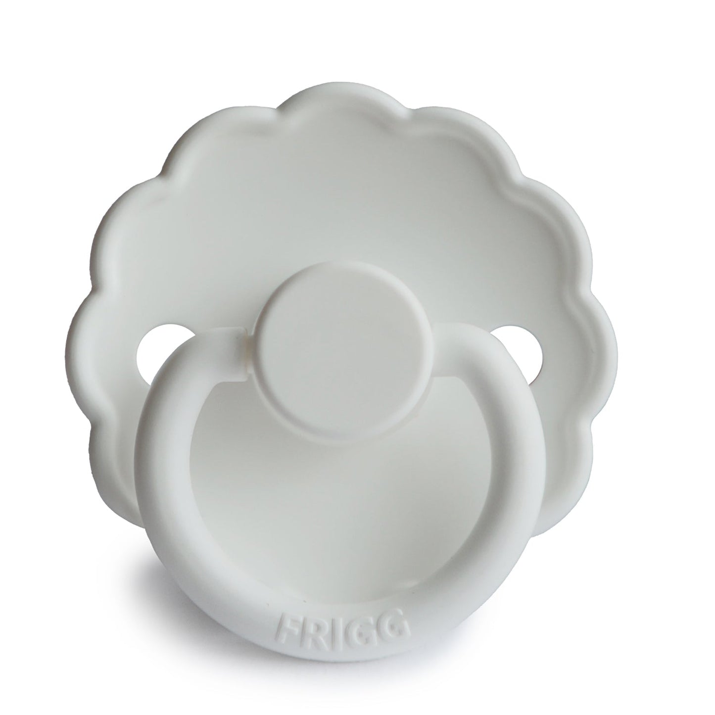 Frigg Daisy - Round Silicone Pacifier - Bright White