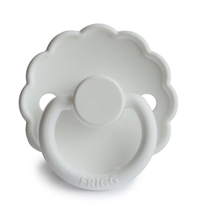 Frigg Daisy - Round Silicone Pacifier - Bright White