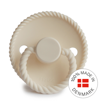 Frigg Rope - Round Silicone Pacifier - Cream