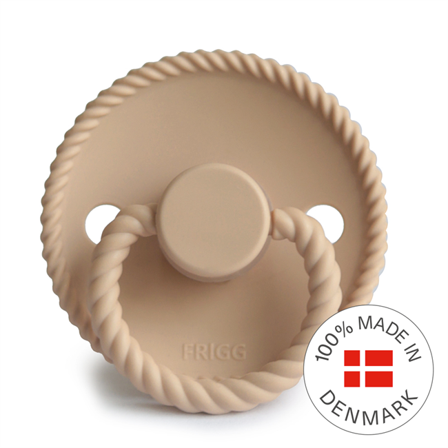 Frigg Rope - Round Silicone Pacifier - Croissant