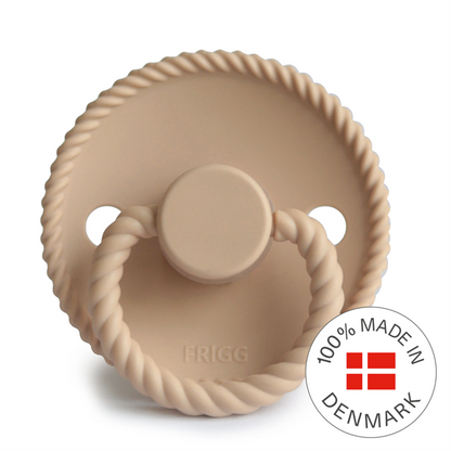 Frigg Rope - Round Silicone Pacifier - Croissant
