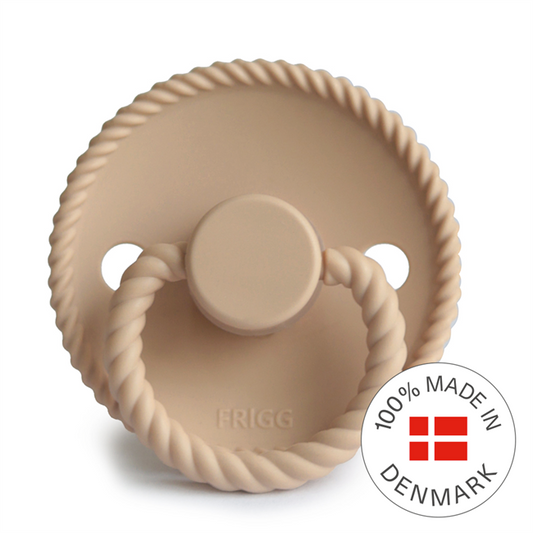 Frigg Rope - Round Silicone Pacifier - Croissant