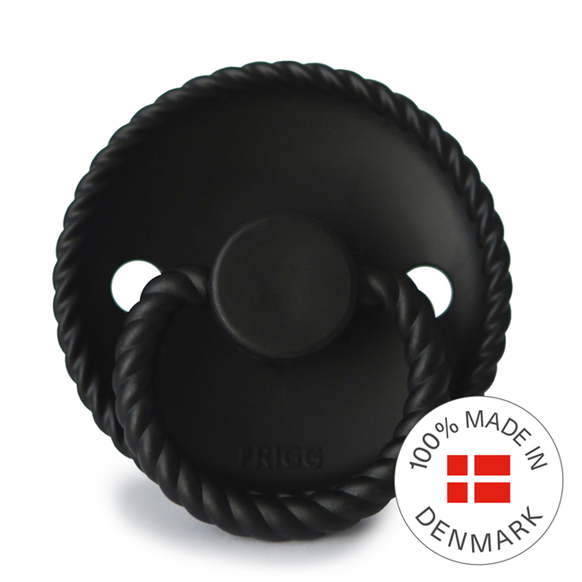 Frigg Rope - Round Silicone  Pacifier - Jet Black