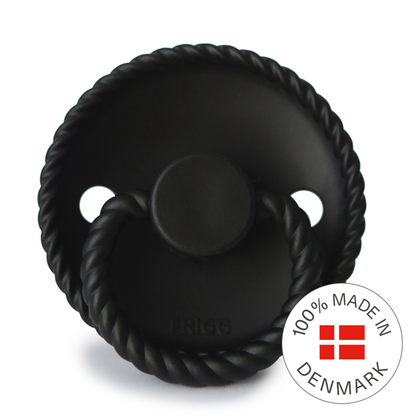 Frigg Rope - Round Silicone  Pacifier - Jet Black