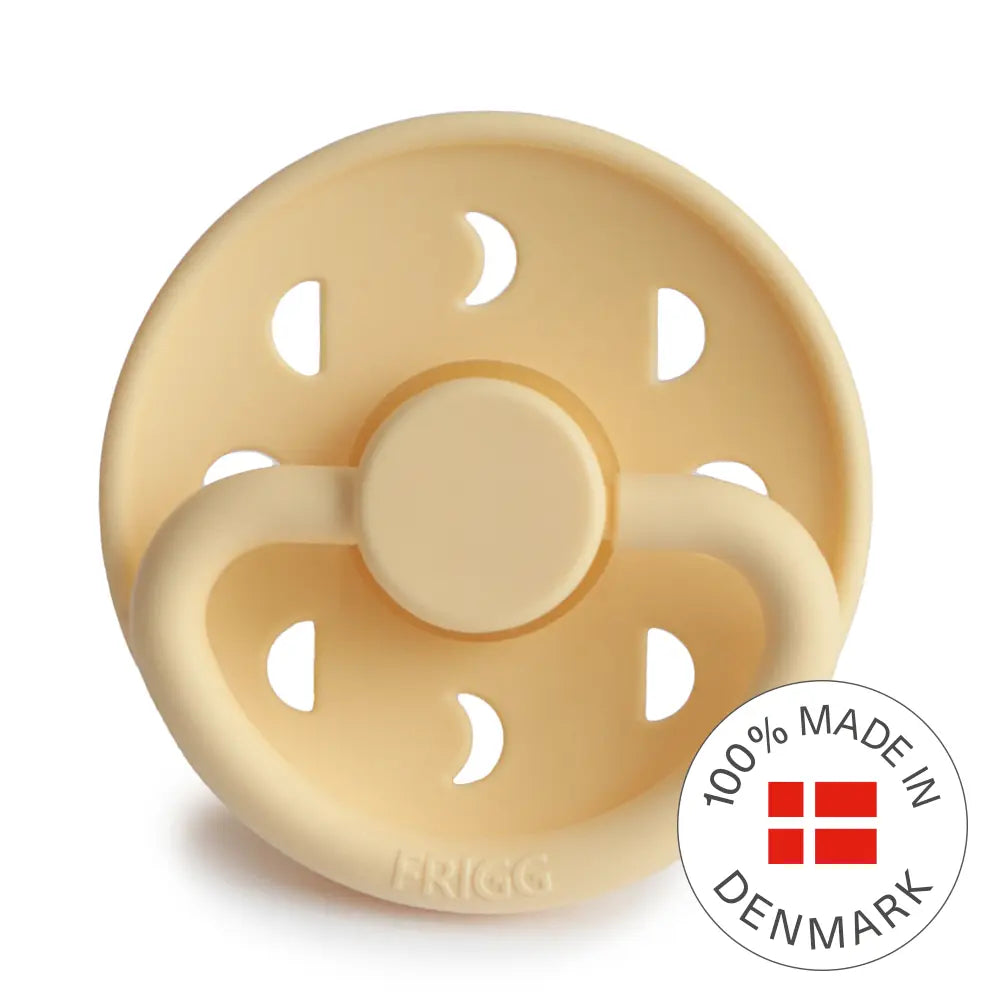 FRIGG Moon - Round Latex Pacifier - Pale Daffodil Frigg