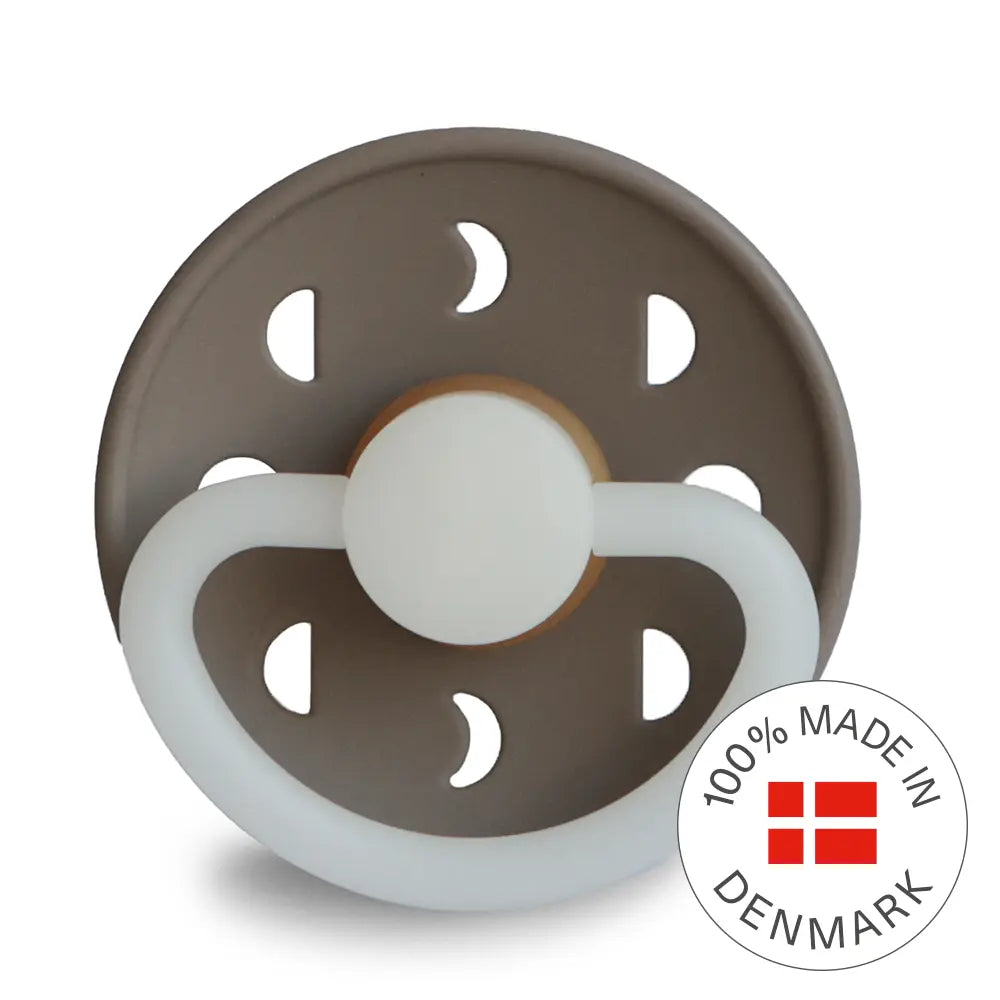 FRIGG Moon Night - Round Latex Pacifier - Portobello Frigg