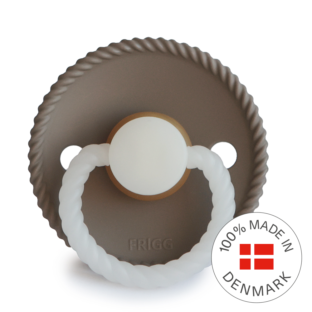 Frigg Rope Night - Round Latex Pacifier - Portobello