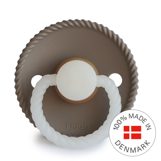 Frigg Rope Night - Round Latex Pacifier - Portobello