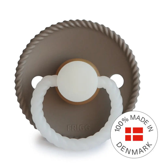 FRIGG Rope Night - Round Latex Pacifier - Portobello Frigg