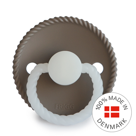 Frigg Rope Night - Round Silicone Pacifier - Portobello