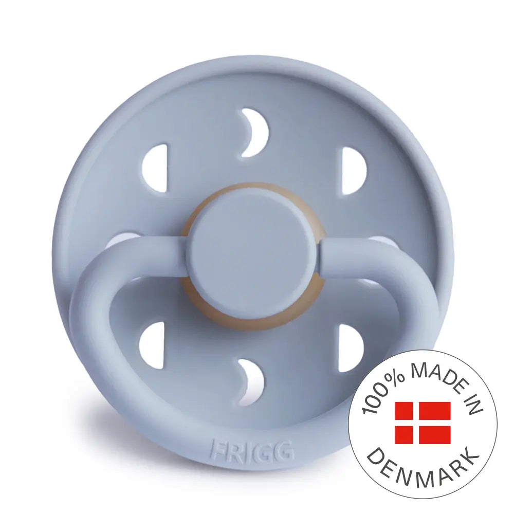 FRIGG Moon - Round Latex Pacifier - Powder Blue Frigg