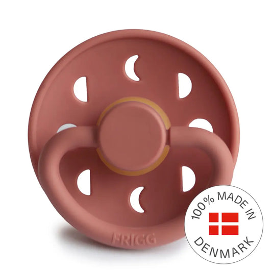 FRIGG Moon - Round Latex Pacifier - Powder Blush Frigg