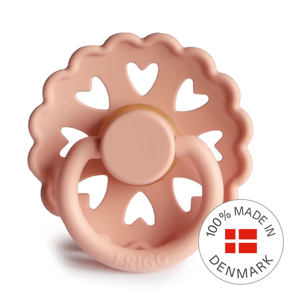 FRIGG Fairytale - Round Latex Pacifier - Princess & the Pea (Pretty in Peach) Frigg