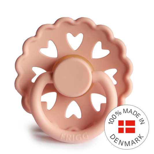 FRIGG Fairytale - Round Latex Pacifier - Princess & the Pea (Pretty in Peach) - Motherhood