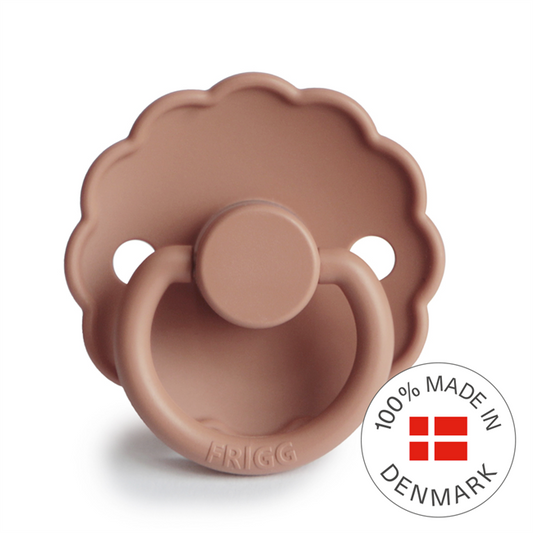 Frigg Daisy - Round Silicone Pacifier - Rose Gold