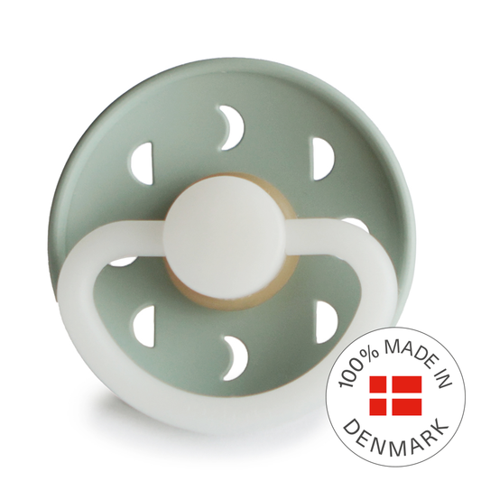 FRIGG Moon Night - Round Latex Pacifier - Sage - Motherhood