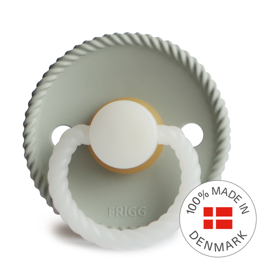 Frigg Rope Night - Round Latex Pacifier - Sage