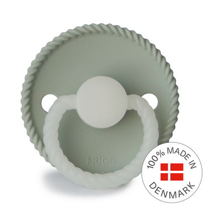 Frigg Rope Night - Round Silicone Pacifier - Sage